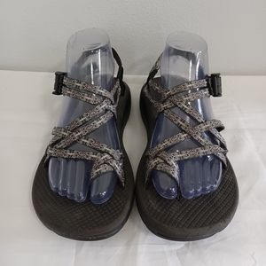 Chaco women's sandals hiking strappy adjustable gray size 8